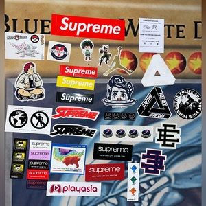 Supreme And Assorted 28 Sticker lot Rare Plz Read Description